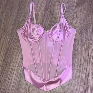 light pink mesh corset